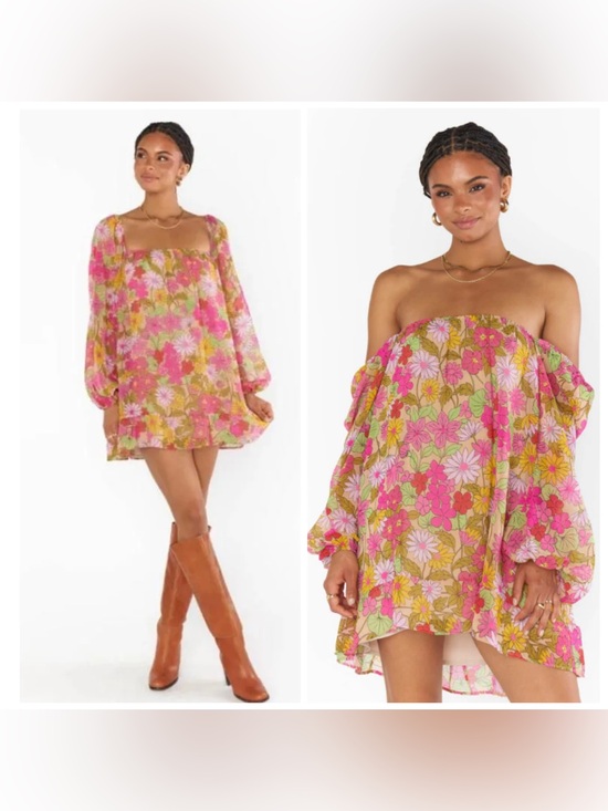 Show Me Your MuMu Dresses & Skirts - NWT Show Me Your MuMu Briar Mini Dress - Cottagecore Floral Puff Sleeve - Medium